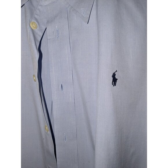 Ralph Lauren Button Up Shirt Men’s  Extra Large Blue Long Sleeved 100% Cotton - Picture 4 of 13